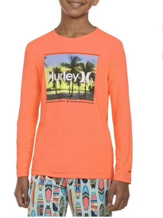 Hurley Other - Hurley Boys Long Sleeve Moisture Wicking UPF 50+ Swim Top